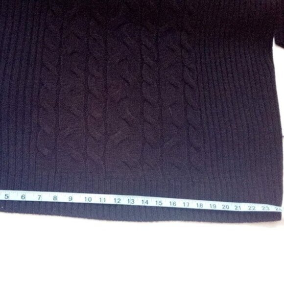 New Joe Fresh Plus Zipper Shoulder Pullover Black Cable Sweater Dress Size 2X - Picture 14 of 16